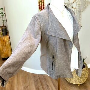 Nic + Zoe linen blend lightweight jacket SZ S